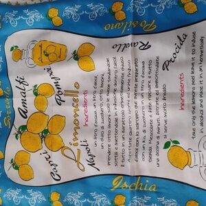 Blue and Yellow Limoncello Tea Towel